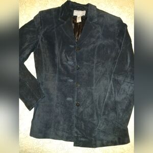❄️Liz Claiborne Black Suede Blazer Size M